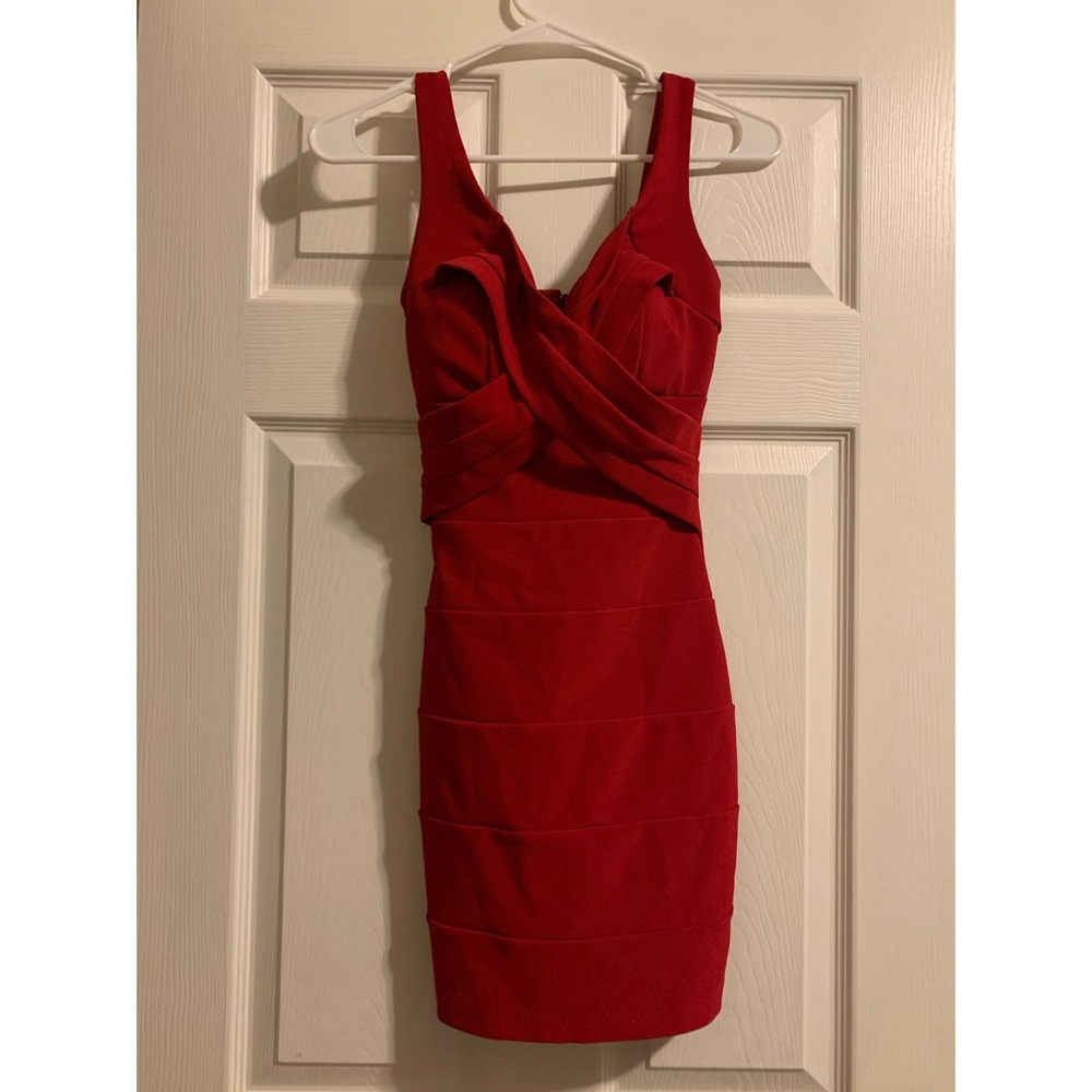 Short red dress